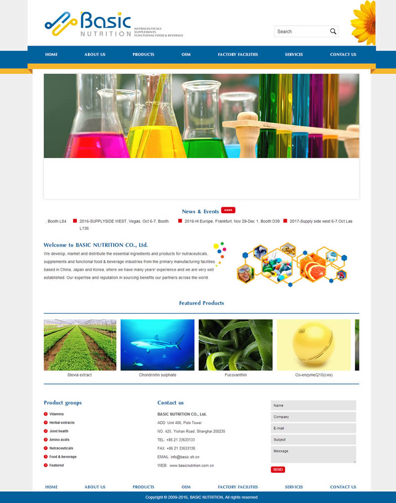 BASIC NUTRITION绿色蔬菜公司网站建设项目英文外贸