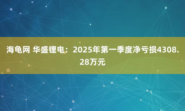 海龟网 华盛锂电：2025年第一季度净亏损4308.28万元